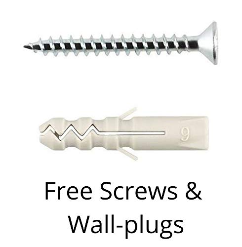 Wall To Wall Bracket (Conceal Support) For Any 1 Inch Curtain Rod/Pipe, Screws & Wallplugs Included, Material- Full Wood, Colour- Walnut Wood Finish, Pack Of 4, Brown