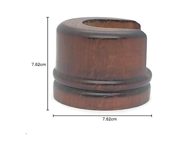 Wall To Wall Bracket (Conceal Support) For Any 1 Inch Curtain Rod/Pipe, Screws & Wallplugs Included, Material- Full Wood, Colour- Walnut Wood Finish, Pack Of 4, Brown