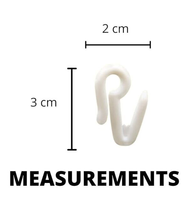 Plastic Hook for Curtain Channel/M Track System - 50 Pieces