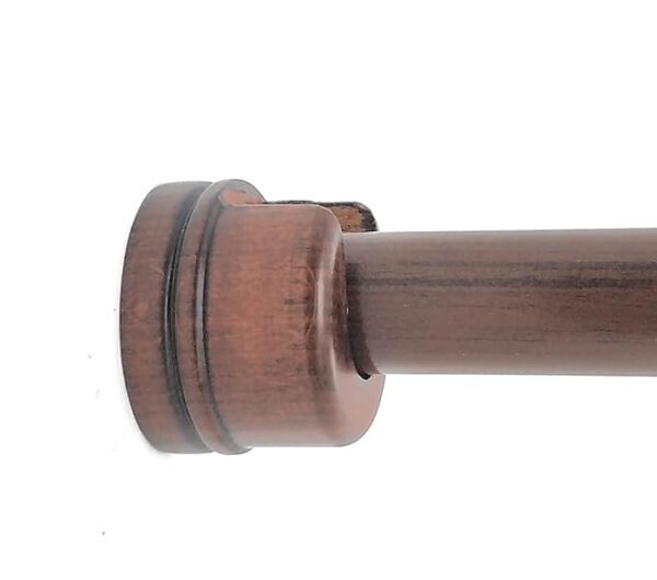 Wall To Wall Bracket (Conceal Support) For Any 1 Inch Curtain Rod/Pipe, Screws & Wallplugs Included, Material- Full Wood, Colour- Walnut Wood Finish, Pack Of 4, Brown