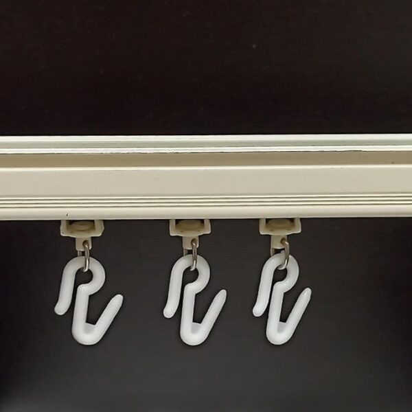Plastic Hook for Curtain Channel/M Track System - 50 Pieces