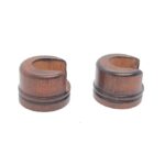 Wall To Wall Bracket (Conceal Support) For Any 1 Inch Curtain Rod/Pipe, Screws & Wallplugs Included, Material- Full Wood, Colour- Walnut Wood Finish, Pack Of 4, Brown