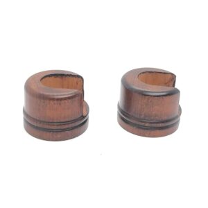 Wall To Wall Bracket (Conceal Support) For Any 1 Inch Curtain Rod/Pipe, Screws & Wallplugs Included, Material- Full Wood, Colour- Walnut Wood Finish, Pack Of 4, Brown