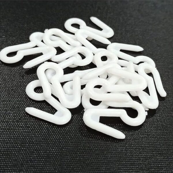 Plastic Hook for Curtain Channel/M Track System - 50 Pieces