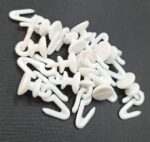 Plastic Runner/Slider for C Channel/Curtain Track with Plastic Hooks - 100 Pieces.