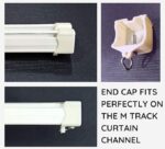 End Cap/Lock for Curtain Channel/M Track
