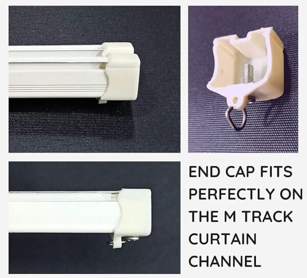 End Cap/Lock for Curtain Channel/M Track