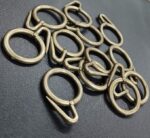 Metal Curtain Rings for Windows Curtains, Door Curtains, Bathroom Curtains and Other Multipurpose Usage - Colour: Antique Gold - 50 Pieces