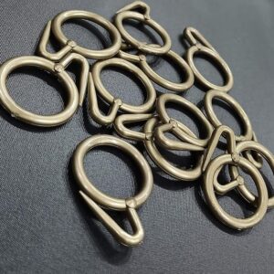 Metal Curtain Rings for Windows Curtains, Door Curtains, Bathroom Curtains and Other Multipurpose Usage - Colour: Antique Gold - 50 Pieces