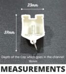 End Cap/Lock for Curtain Channel/M Track
