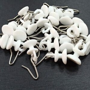 Plastic Runner for C Channel/Curtain Track with Metallic Hooks