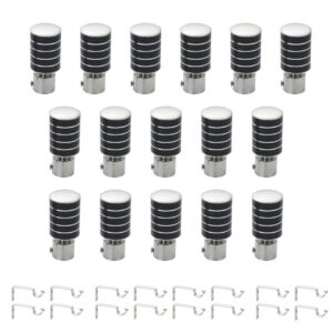 Stainless Steel Curtain Bracket with Support 1 Inch Rod Pocket Finials Designer Door and Window Rod Support Fittings, Curtain Rod Holder
